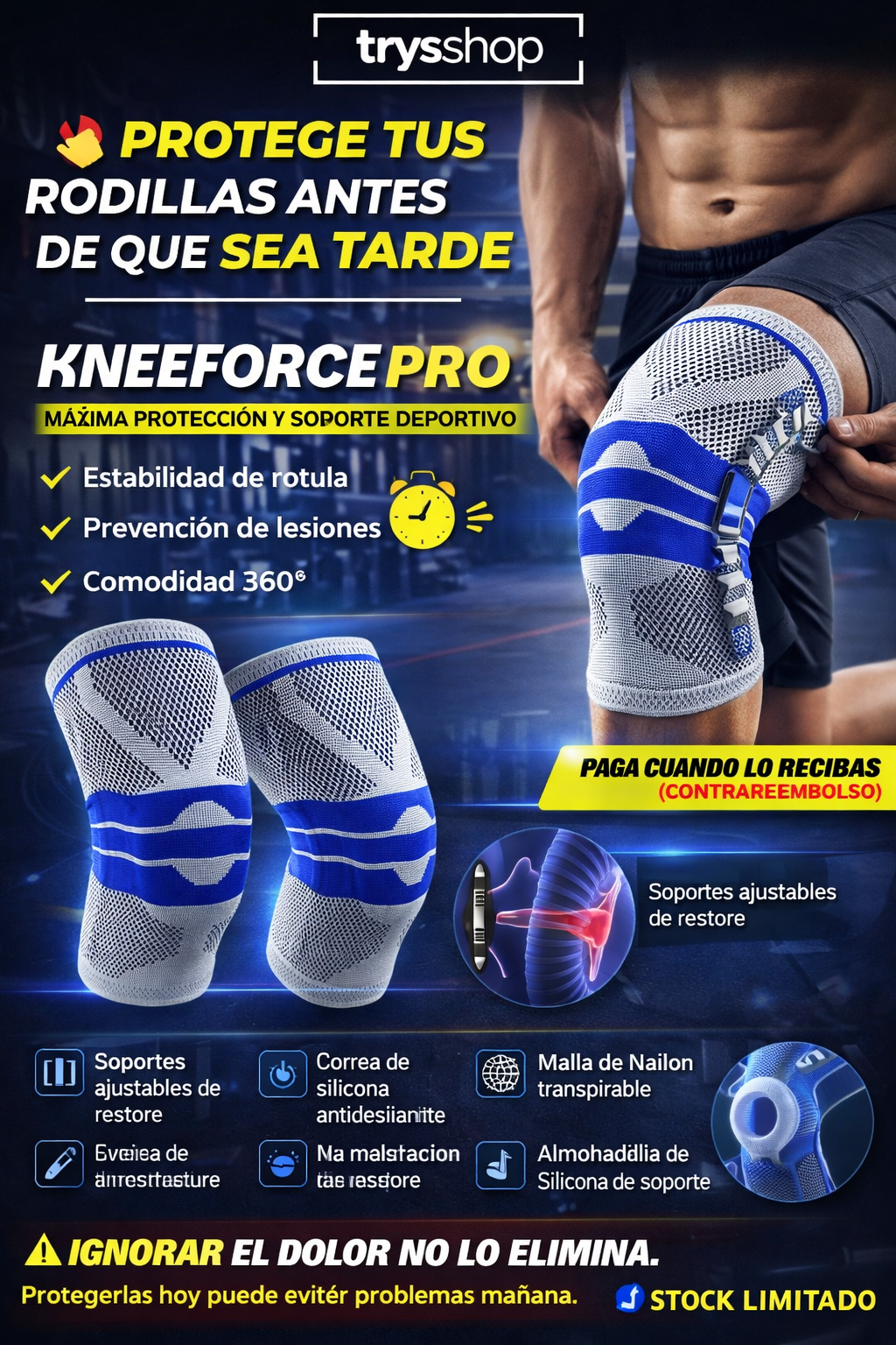 KneeForce Pro | Rodillera Deportiva Transpirable